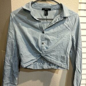 Jean Long Sleeve Crop